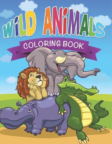 Cover image for Wild Animals Coloring Book