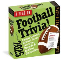 Cover image for A Year of Football Trivia! Page-A-Day Calendar 2025