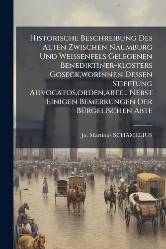 Cover image for Historische Beschreibung Des Alten Zwischen Naumburg Und Weissenfels Gelegenen Benediktiner-klosters Goseck, worinnen Dessen Stifftung Advocatos, orden, abte... Nebst Einigen Bemerkungen Der BA1/4rgelischen Abte