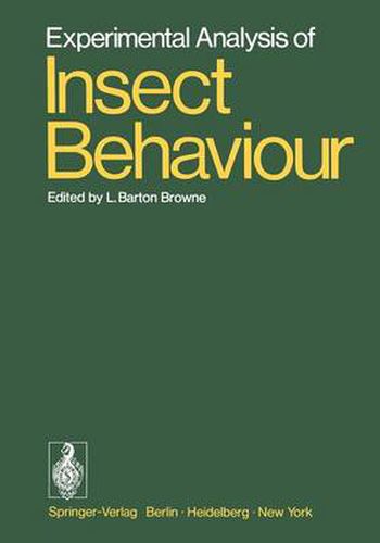 Cover image for Experimental Analysis of Insect Behaviour