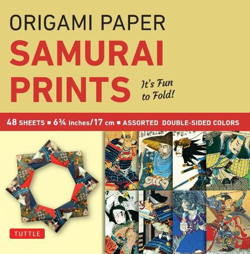 Cover image for Origami Paper - Samurai Prints - Small 6 3/4 - 48 Sheets: Tuttle Origami Paper: Origami Sheets Printed with 8 Different Designs: Instructions for 6 Projects Included