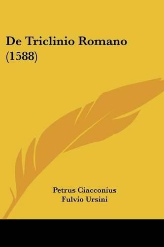 Cover image for de Triclinio Romano (1588)