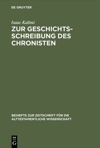 Cover image for Zur Geschichtsschreibung des Chronisten