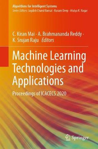 Cover image for Machine Learning Technologies and Applications: Proceedings of ICACECS 2020