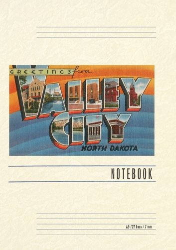 Cover image for Vintage Lined Notebook Greetings from Valley City, North Dakota