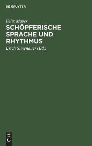 Cover image for Schoepferische Sprache und Rhythmus