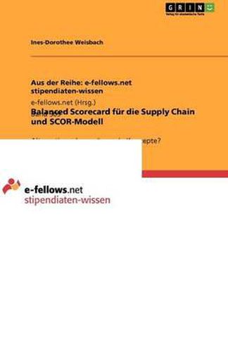 Cover image for Balanced Scorecard fur die Supply Chain und SCOR-Modell