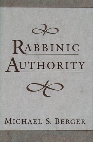 Cover image for Rabbinic Authority