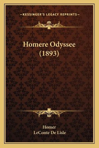 Cover image for Homere Odyssee (1893)