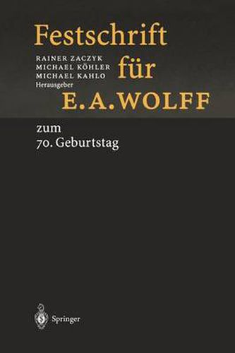 Festschrift fur E.A. Wolff