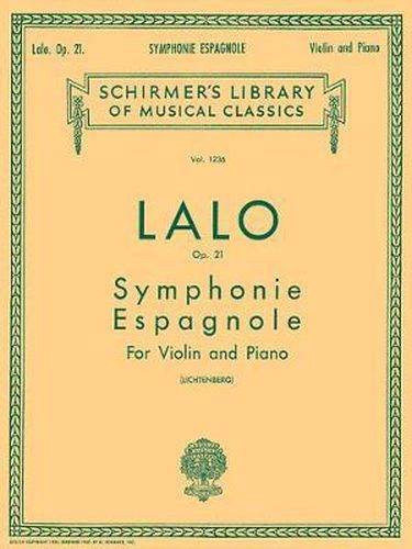 Cover image for Symphonie Espagnole, Op. 21