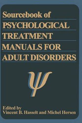 Sourcebook of Psychological Treatment Manuals for Adult Disorders