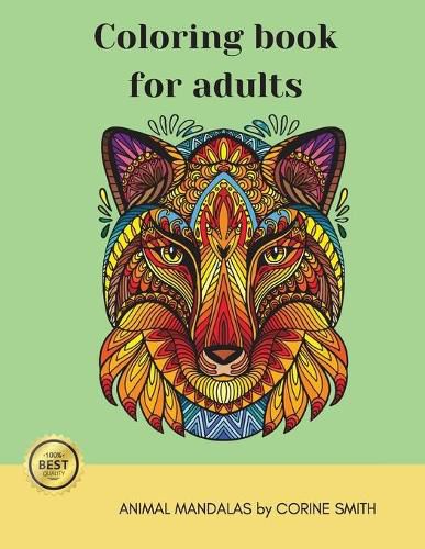 Cover image for Adult coloring book - Animal mandala