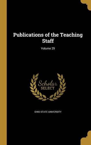 Cover image for Publications of the Teaching Staff; Volume 29