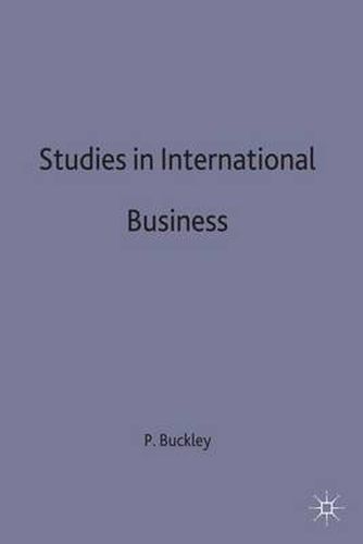 Cover image for Studies in International Business
