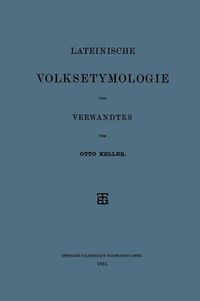 Cover image for Lateinische Volksetymologie Und Verwandtes