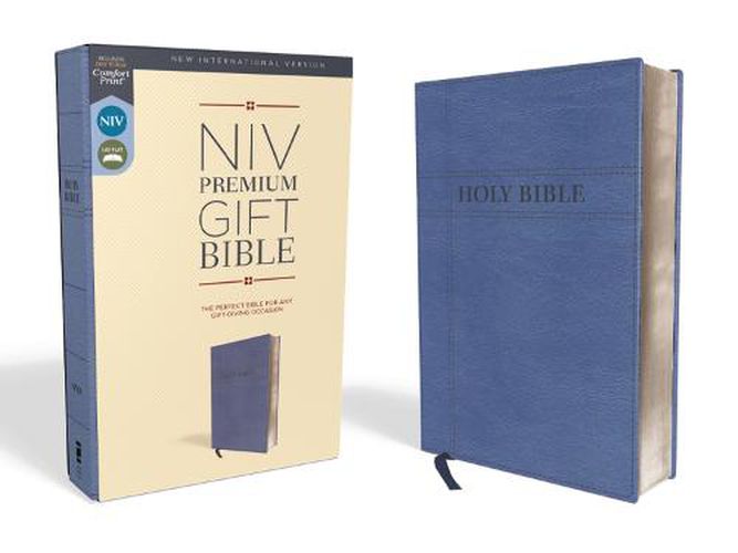 Cover image for NIV, Premium Gift Bible, Leathersoft, Navy, Red Letter, Comfort Print: The Perfect Bible for Any Gift-Giving Occasion