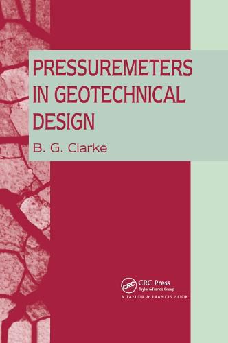 Cover image for Pressuremeters in Geotechnical Design