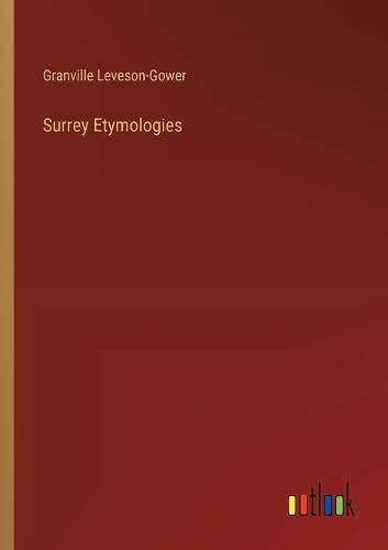 Cover image for Surrey Etymologies