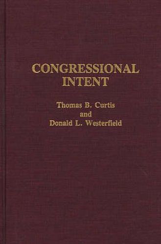 Cover image for Congressional Intent