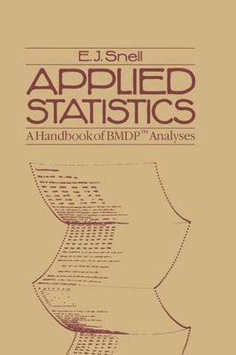 Applied Statistics: A Handbook of BMDP (TM) Analyses