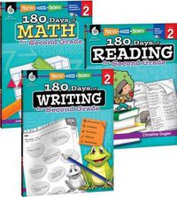 Cover image for 180 Days of Reading, Writing and Math for Second Grade 3-Book Set