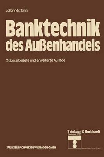 Cover image for Banktechnik Des Aussenhandels