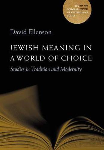 Cover image for Jewish Meaning in a World of Choice: Studies in Tradition and Modernity