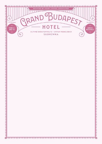 Cover image for Fictional Hotel Notepads: Grand Budapest Hotel