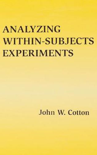 Cover image for Analyzing Within-subjects Experiments