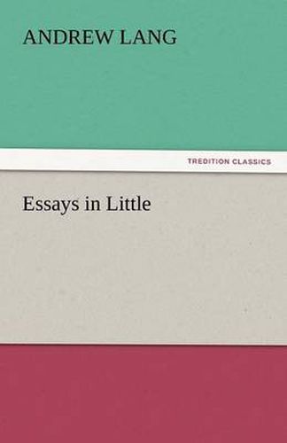 Cover image for Essays in Little