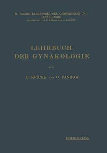 Cover image for Lehrbuch Der Gynakologie