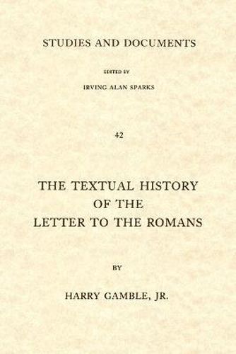 Cover image for Textual History of the Letter to the Romans