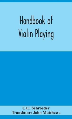 Cover image for Handbook of violin playing