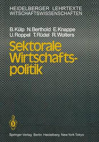 Cover image for Sektorale Wirtschaftspolitik