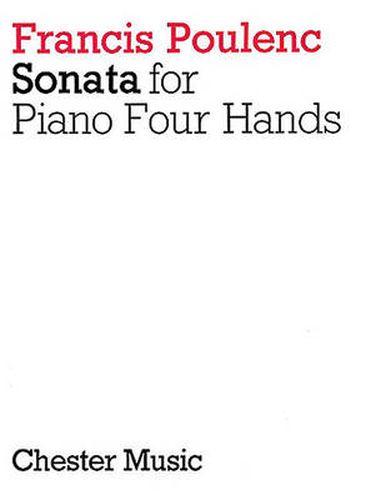 Cover image for Sonata For Piano 4 Hands: For Piano 4 Hands
