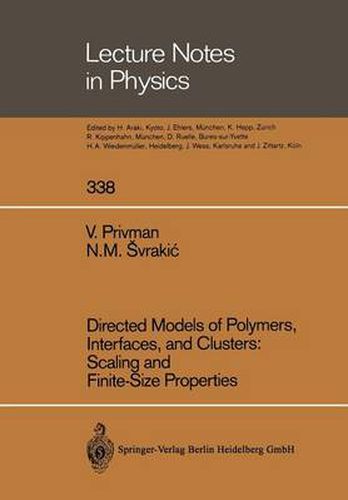 Cover image for Directed Models of Polymers, Interfaces, and Clusters: Scaling and Finite-Size Properties