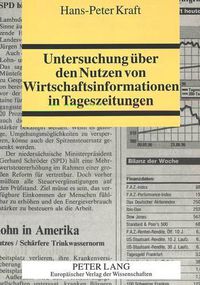 Cover image for Untersuchung Ueber Den Nutzen Von Wirtschaftsinformationen in Tageszeitungen