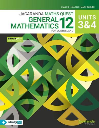 Jacaranda Maths Quest 12 General Mathematics Units 3&4 for Queensland eBookPLUS & Print + StudyON General Mathematics Units 3&4 for QLD (Book Code)