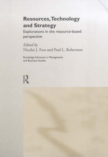Cover image for Resources, Technology and Strategy