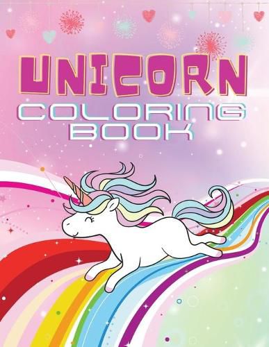 Cover image for Unicorn Coloring Book: 50 magical designs for kids ages 4-8