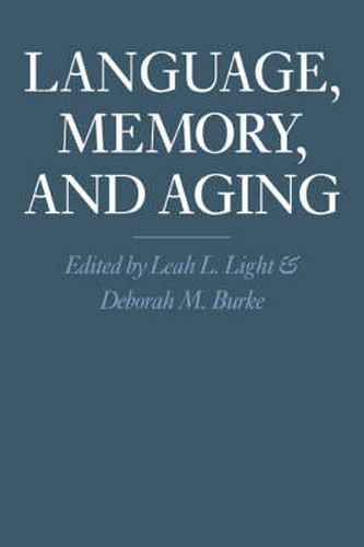 Cover image for Language, Memory, and Aging