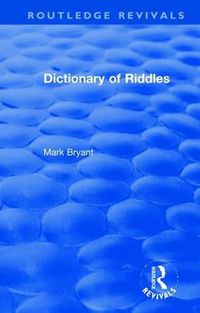 Cover image for Dictionary of Riddles