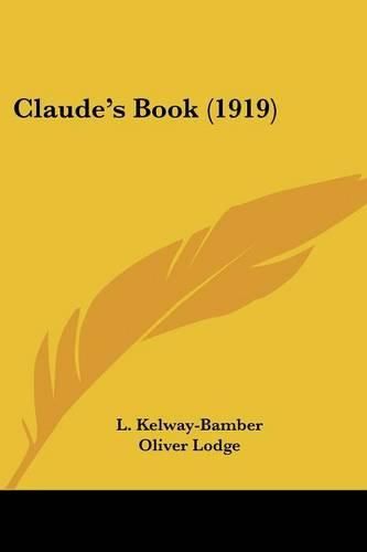 Cover image for Claude's Book (1919)