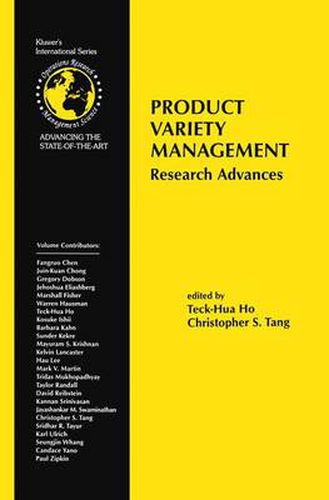 Cover image for Product Variety Management: Research Advances