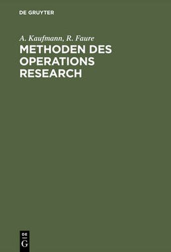 Cover image for Methoden des Operations Research