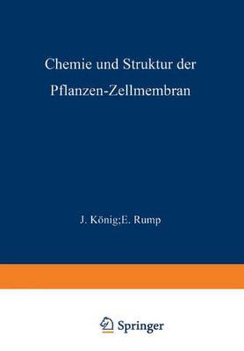 Cover image for Chemie Und Struktur Der Pflanzen-Zellmembran