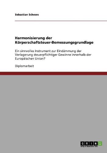 Cover image for Harmonisierung Der Korperschaftsteuer-Bemessungsgrundlage
