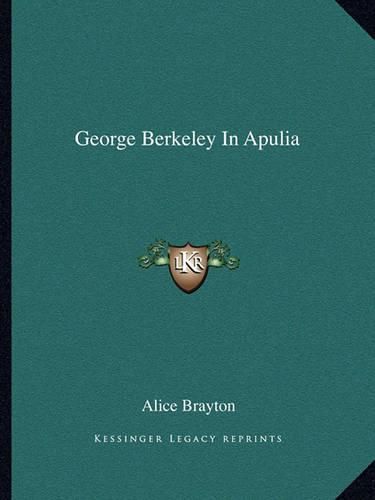 Cover image for George Berkeley in Apulia