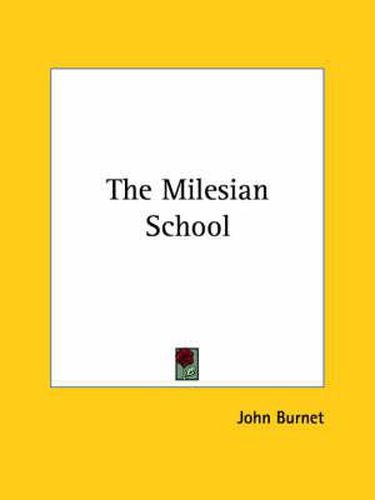 Cover image for The Milesian School